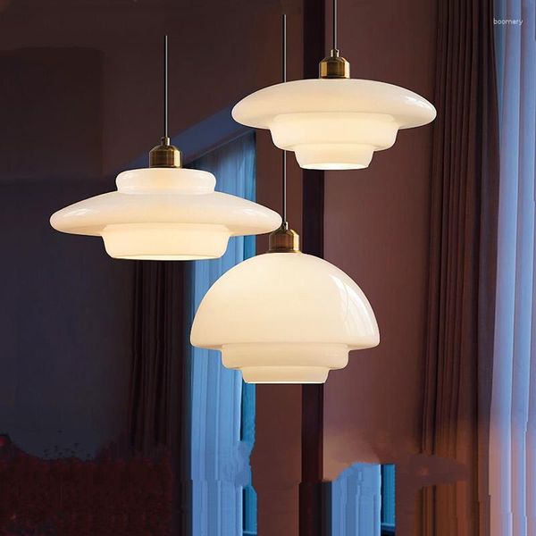 Настенная лампа современные кремовые стеклянные подвесные светильники для гостиной северная светодиодная светодиодная светодиод