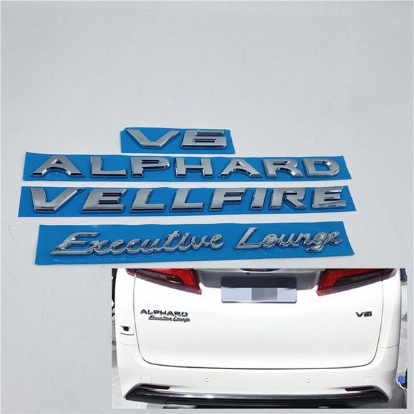 Per Toyota ALPHARD VELLFIRE Executive Lounge V6 Tronco posteriore Emblema Logo Badge Decal Sticker214d