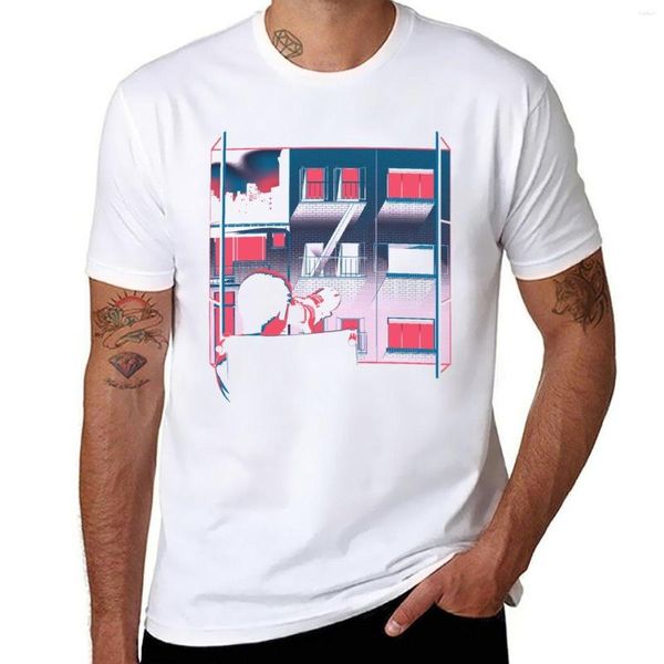 Polos masculinos Alfred Hitchcock - camiseta com janela traseira, roupas fofas, meninos, camisa com estampa de animais, camisetas de anime, justas, para homens