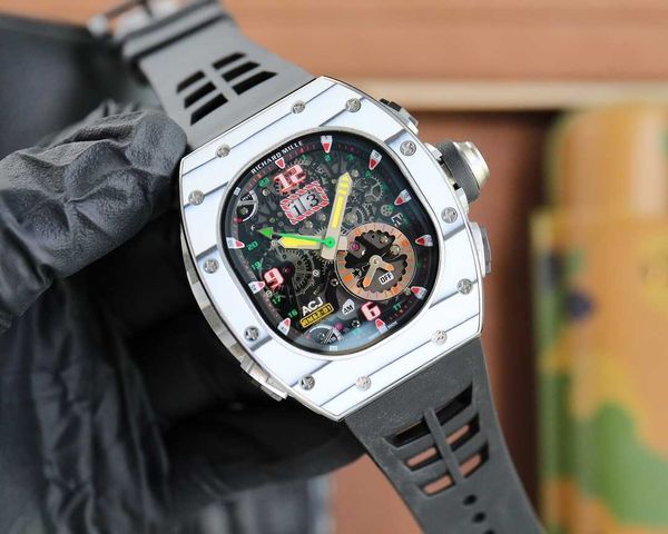 N Factory RicharsMill Швейцарские часы ZF Factory Tourbillon Автоматический механизм дизайнерские фантастические мужские наручные часы превосходные rm6201 XS2V с полным механизмом YOWG4 05DA