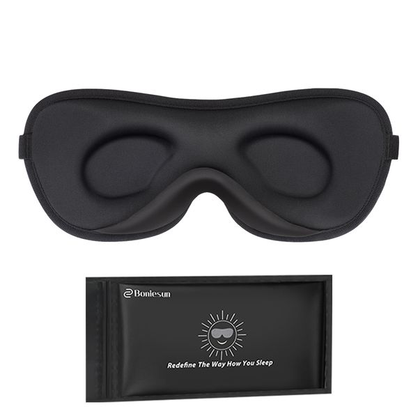 Eye Massager Boniesun Luxury Slim Eye Mask per dormire Blackout Sleep Mask per donna Uomo Night Sleeping Mask per traversine laterali 230718