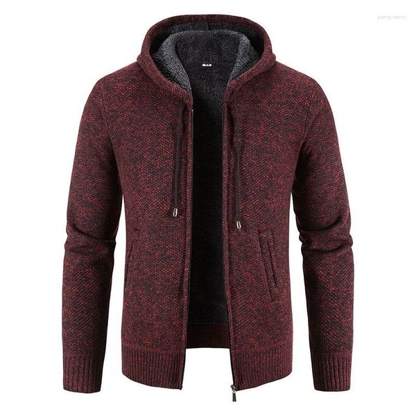 Maglioni da uomo 2023 Moda autunno e inverno Tinta unita Plus Maglione con cappuccio in pile Cappotto casual allentato spesso caldo di alta qualità M-5XL