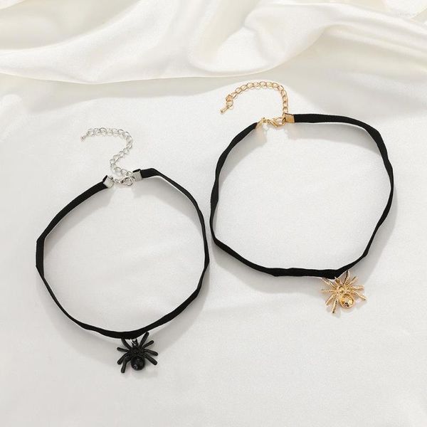 Подвесные ожерелья Goth Spider Choker Ожерелье для женщин регулируем