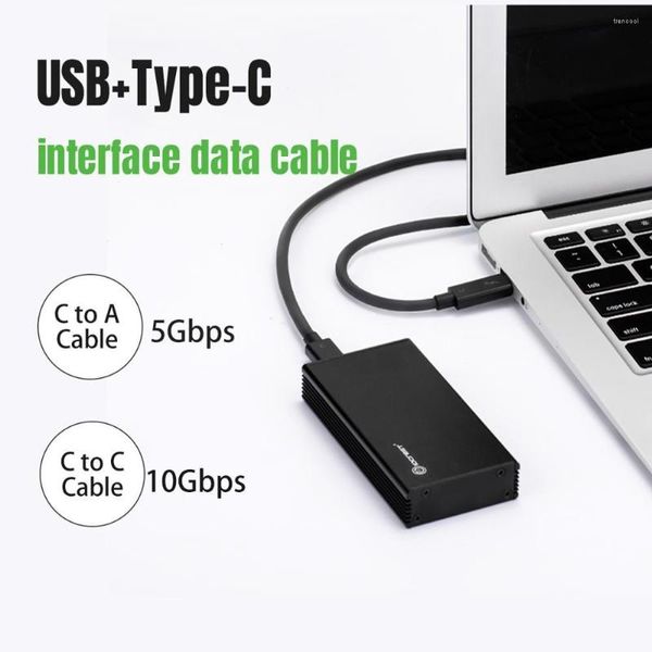 Gabinete de disco rígido USB 3.1 a M.2 NVMe JMS583 Chip Type-c USB-C Ngff M-key SSD externo com estojo móvel