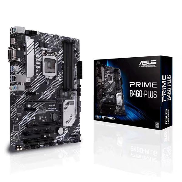 Placas-mãe originais Asus PRIME B460-PLUS Placa-mãe PCI-E 3.0 VGA Display Port Intel CPU de 10ª geração M.2 SSD B460