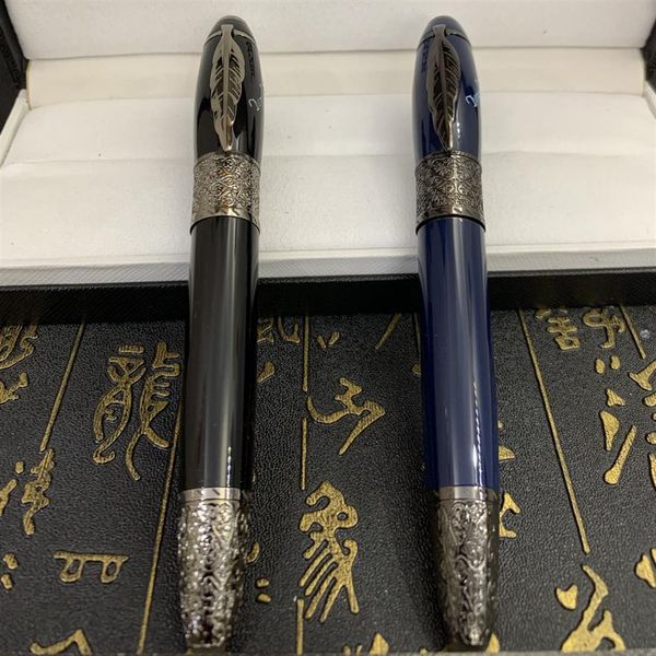 YAMALANG Grande caneta de luxo Escritor Daniel-Defoe Colecionador Vinho tinto Preto Azul Branco Clássico Canetas-tinteiro Luxury-pen284n