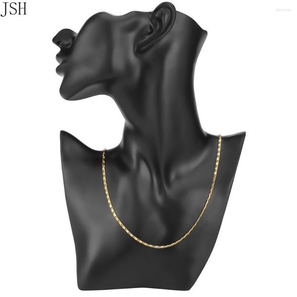 Ketten 16-30 Zoll Großhandel 18 Karat Gold Edle Schöne Mode Elegante Kette Hübsche Männer Frauen Halskette Schmuck Hochzeitsgeschenk