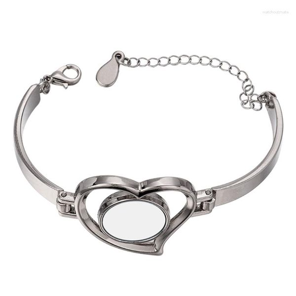 Charm-Armbänder, Sublimation, leere Herz-Anhänger, Transferdruck, DIY-Geschenk