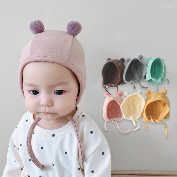 Berretti Cappello per bebè Primavera Autunno Cotone Boy Girl Bomber Caps Net Red Cute Infant Fetal Cap 3-24 mesi Bambini Bonnets 1-2 anni