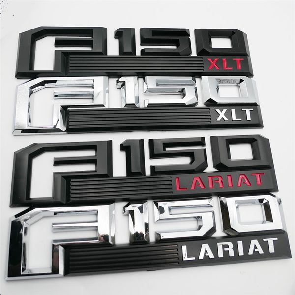 На 2015-2018 гг. Ford F-150 XLT Lariat Chrome Red Black Fender Emblem Значок намекает на пассажирские Sides2573