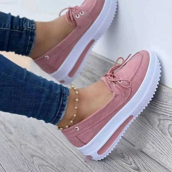 Scarpe eleganti Sneakers Scarpe da donna 2022 Piattaforma Scarpe casual Scarpe vulcanizzate femminili Scarpe stringate sportive Scarpe da donna Comfort Zapatillas Mujer L230717