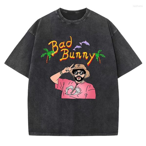 Magliette da uomo Bad Beach Vacation Abbigliamento grafico divertente Uomo T-shirt di lusso oversize Street Goth Fashion T-shirt in cotone da uomo
