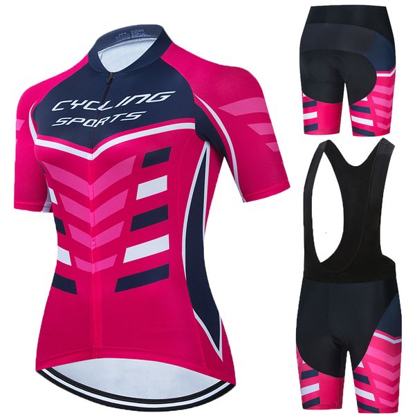 Jersey de ciclismo Define mountain bike feminino conjunto de roupas esportivas de roupas de esporte de roupas femininas de roupas femininas 230717
