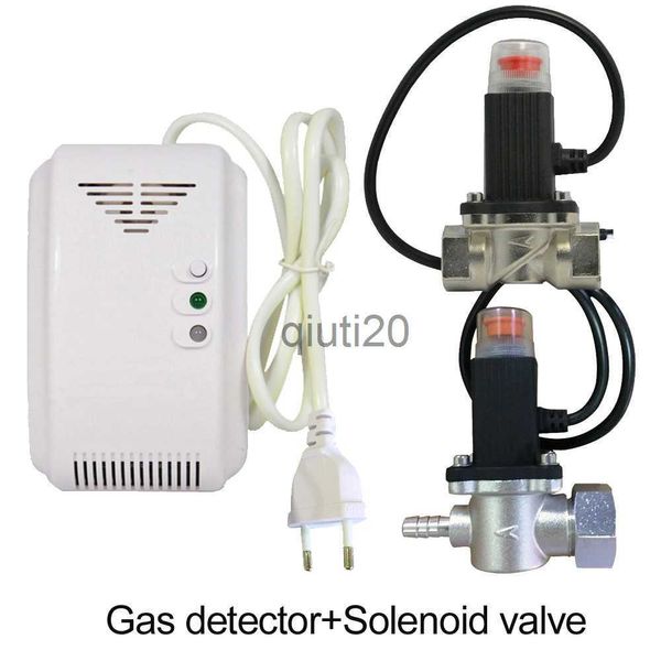 Anderes Alarmzubehör 220VAC Küche CH4 Erdgas-Leckdetektor Magnetisches Magnetventil zum Abschneiden von Kohlegas-Feueralarmsensor für die Sicherheit zu Hause x0718