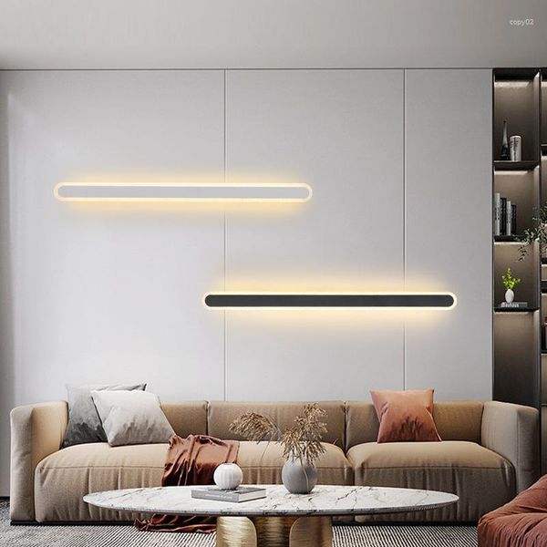 Wandleuchte, modern, minimalistisch, LED-Streifen, Wohnzimmer, Fernseher, Hintergrund, Heimbeleuchtung, Nachttisch, Schlafzimmer, Treppen, Ambiente-Licht