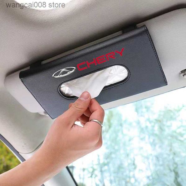 Auto-Taschentuchbox, Autozubehör, für CHERY TIGGO PRO 8 PLUS, Auto-Taschentuchbox, Auto-Papierbox, Auto-Serviette, Sonnenblende, Auto-Aufbewahrungstasche zum Aufhängen, Set T230718