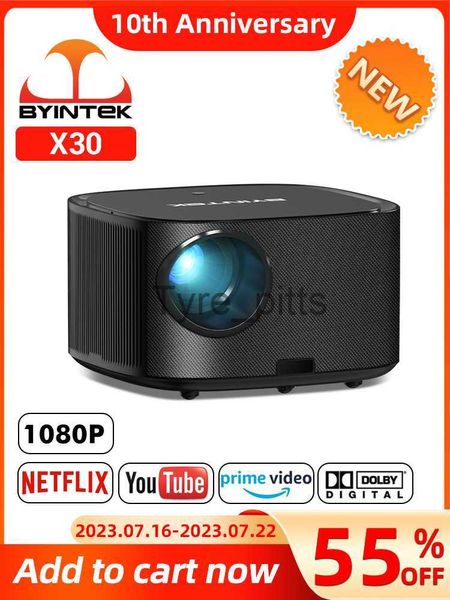 Altri accessori per proiettori BYINTEK X30 Sistema TV Netflix con licenza Full HD 1080P AI Messa a fuoco automatica Dolby Smart WIFI LCD LED Video Proiettore Home Theater x0717