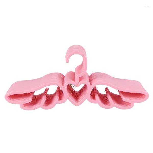 Appendini AT14 20 Pz Design Angelo Appendiabiti in plastica per camicia Appendiabiti per biancheria intima con sciarpa a cuore amorevole piuttosto rosa