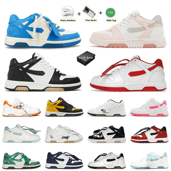 Mit Box Out Of Office Sneakers Designer Freizeitschuhe Berühmte Trainer für Männer Frauen Patent Schwarz Weiß Vintage Leder OW Schuh Luxus Dhgates Plateauschuh