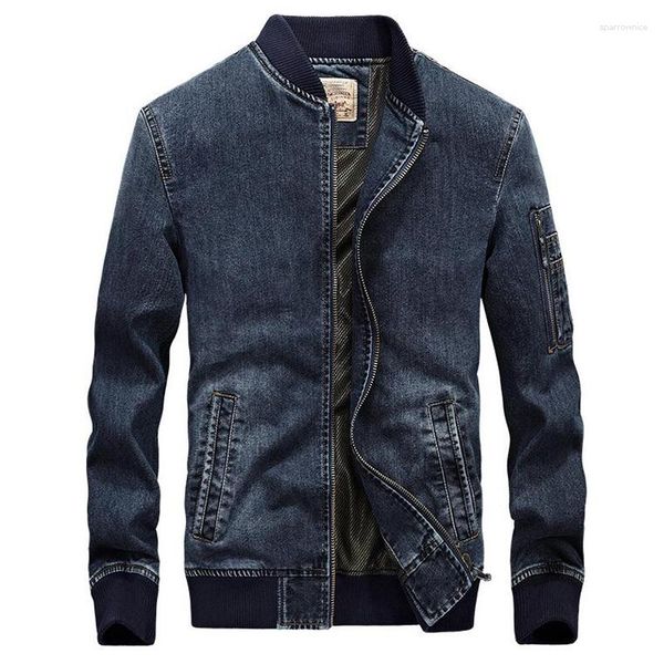 Giacche da uomo Giacca di jeans Uomo Moda Ricamato Primavera Autunno Jeans con colletto alla coreana Jaqueta Masculina Chaqueta Hombre Abbigliamento di marca