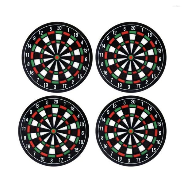 Masa Paspasları 4 PCS Kahve Kupası Tutucu Araba Bira Barışları Dartboard- Mat Vintage Pedler Slip