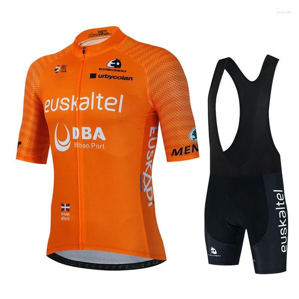 Racing Sets 2023 Euskaltel Euskadi Radfahren Jersey Set Sommer Kleidung Männer Kits Rennrad Shirts Anzug Fahrrad BIB Shorts MTB Maillot