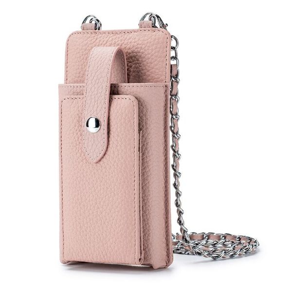 Bolsas de ombro transversais de couro PU de design simples para mulheres Bolsas e bolsas de marca retrô femininas para celular para meninas Bolsa de couro genuíno