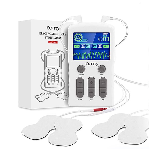 Massageador Facial 25 Modos EMS Estimulador Elétrico de Terapia Muscular Dual Channel Tens Unit Machine Fisioterapia Pulso Massageador Corpo Inteiro Dropship 230718