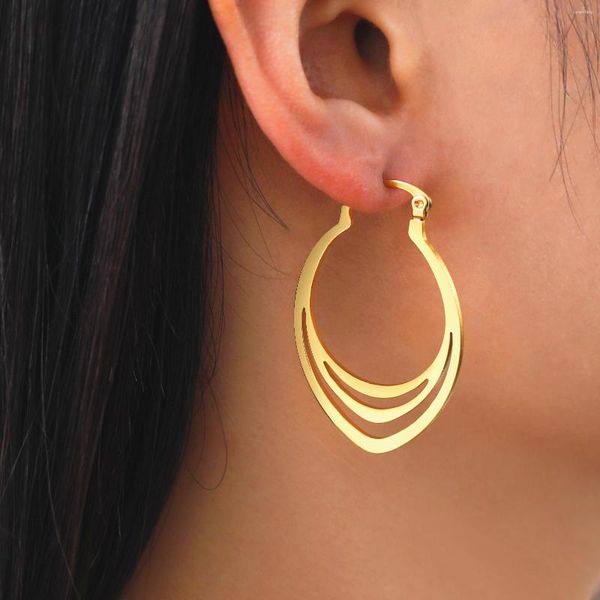 Creolen Cazador Gold Farbe Geometrisch Für Frauen 2023 Trend Edelstahl In Schmuck Party Geschenk Großhandel