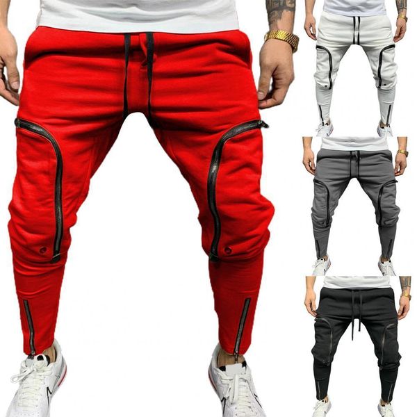 Pantaloni da uomo Jogger Primavera Estate Pantaloni a vita bassa Streetwear Pantaloni da uomo casual tinta unita da uomo 230718