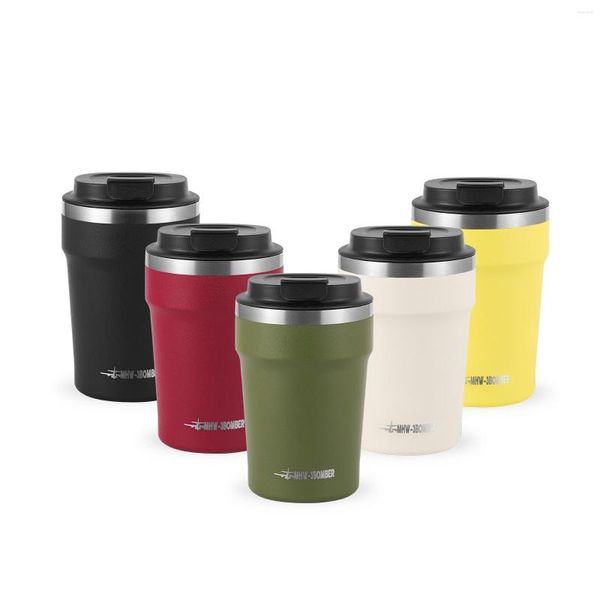 Potes de café MHW-3BOMBER 360ml Aço inoxidável Dupla camada Vácuo Cup Clássico Viagem Camping Caneca Água Copos Carro Acessórios Barista