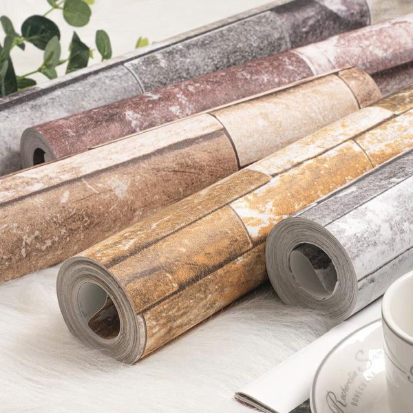 Papéis de parede padrão de tijolo papel de parede retrô nostálgico cinza parede de cimento industrial vento café restaurante fundo decoração papel