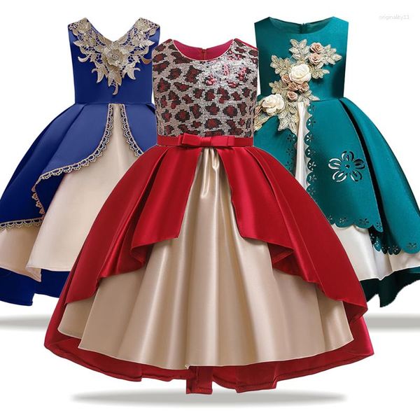 Mädchen Kleider Weihnachten Kinder Für Mädchen Prinzessin Kleid Elegante Blume Hochzeit Kinder Abend Party Vestido Infantil