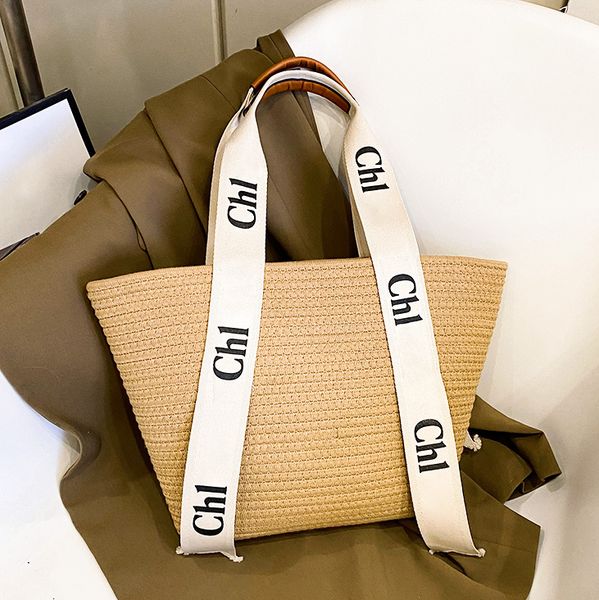 Высокая мощность пляжная корзина корзина соломенная сумка для плеча женская кроссовые сумочки дизайнерские сумочки мужская древесная сумка