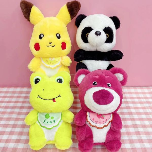 Neues süßes Frosch-Panda-Plüschtier, Kindertagspuppe, Geburtstagsgeschenk, Heim-Schlafzimmer-Dekoration