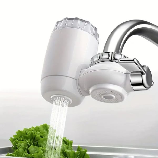 1pc, rubinetto depuratore d'acqua, rubinetto della cucina percolatore in ceramica lavabile, filtro dell'acqua filtro rimozione dei batteri della ruggine detergente per l'acqua per la casa, accessori per il bagno