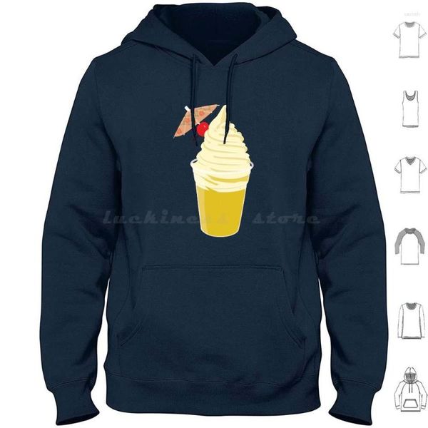 Felpe con cappuccio da uomo Dole Whip! Frusta a maniche lunghe Ice Parks Haiwaii World Adventureland Tiki Snacks Snack Float