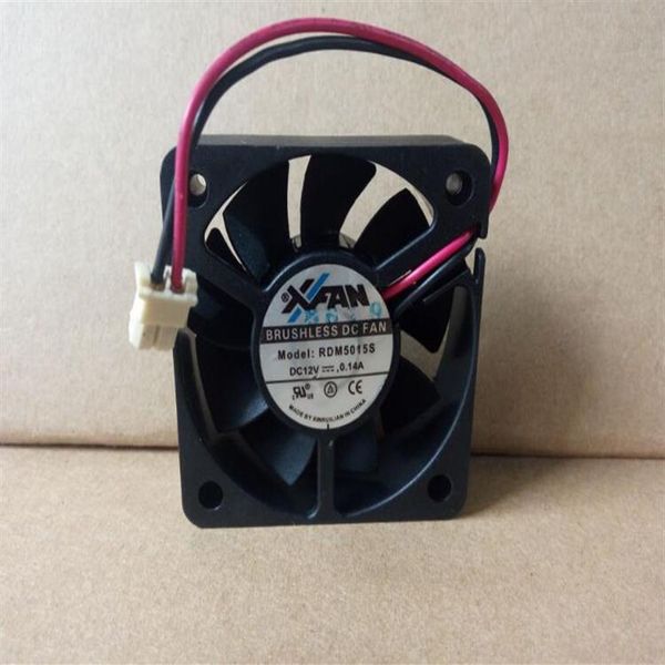 Original xfan rdm5015s DC12V 0 14a 50 50 15mm leitor de DVD de dois fios ventilador de resfriamento3241