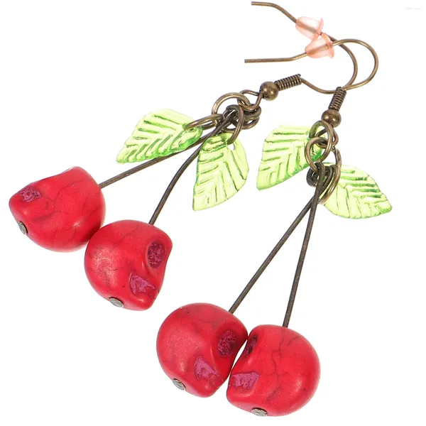 Подвесные ожерелья готические серьги ювелирные украшения женская мода мода фанк -панк -сплав вишня свисание мисс