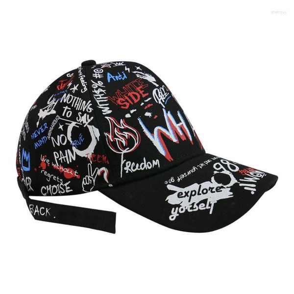 Top Caps Graffiti Baskılı Beyzbol Kapağı Erkekler Kadın Hip Hop Şapkaları Moda Marka Şapkası Unisex Ayarlanabilir Spor Gorras