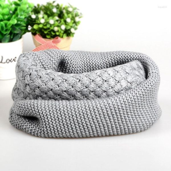 Sciarpe Donna Inverno Scaldacollo Infinity Sciarpa Tinta unita Maglia Loop Snood Moda femminile Cowl Circl Ring Bufandas