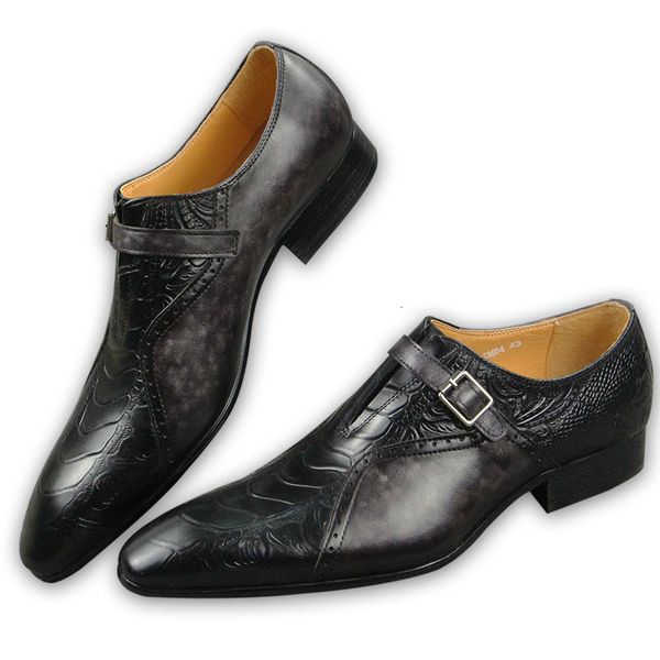 Sapatos sociais masculinos sapatos de escritório moda único produto estilo moderno alta qualidade feito à mão Oxford preto designe sapatos de negócios para homens 230718