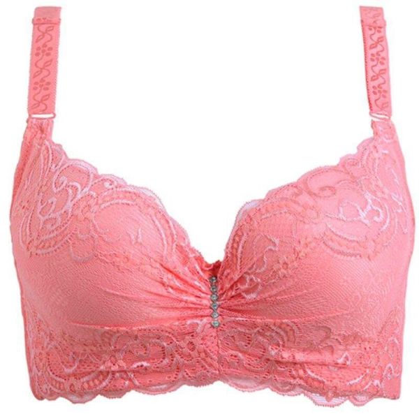 Sutiã Sutiã com ajuste de franzido Lingerie feminina push up cueca sexy top plus size 34C 36D 38D 40D 42E 44E BH C3302286f