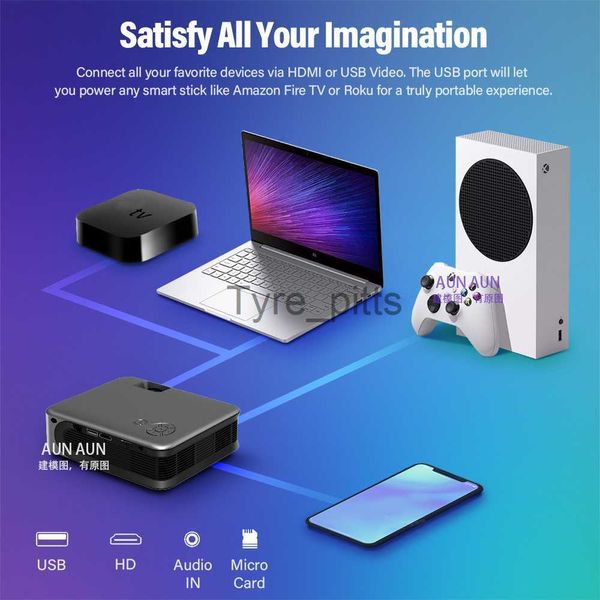 Другие аксессуары проектора AUN MINI Proctor 4K A30 Smart TV Home Theatre Cinema Portable Projectors Led Beamer 3D Movie через HD USB Port Basic Версия X0717