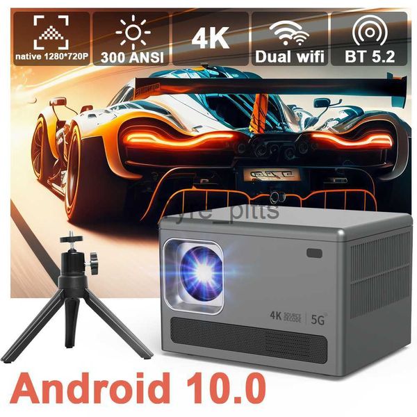 Altri accessori per proiettori Proiettore Transpeed 300ANSI Android 10.0 Supporto 4K include staffa 12000 lumen BT5.2 1280 * 720P Home Theater Outdoor Projetor x0717