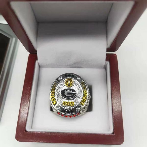 Georgia Bulldogs 2021-2022 Football Championship Ring mit Sammlervitrine250S