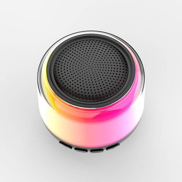 Bluetooth-Lautsprecher mit Lichtshow, RGB-Tanzlicht mit Musik, USB-Aufladung, unterstützt TF-Kartenwiedergabe, HD-Sound, Mini-Lautsprecher für Reisen, Partys, Camping, Radfahren