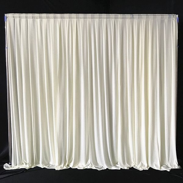 6M X3M Branco Plissado Decoração Fotografia Pano de Fundo Cenário Cortina Para Comemoração Decoração de Festa