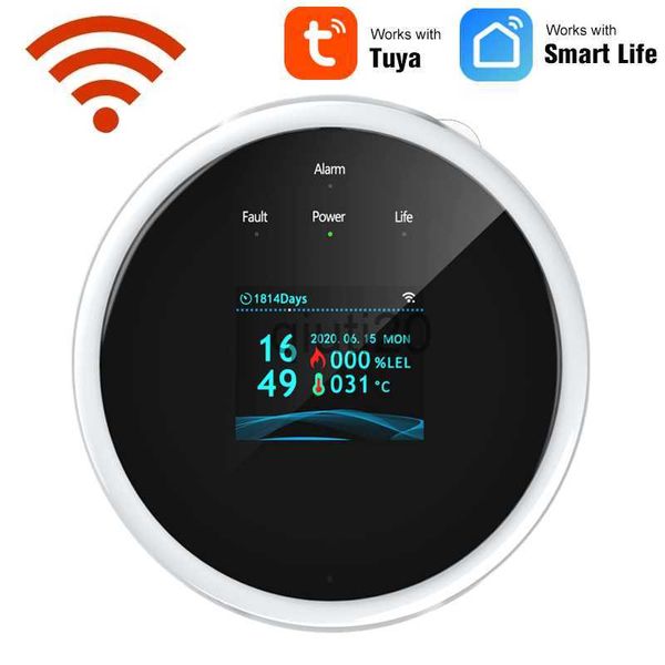 Weiteres Alarmzubehör Smart Natural Gas Alarm Sensor CO Kohlenmonoxidvergiftung Rauchgasüberwachung für Brandsicherheitsdetektor APP-Steuerung für Zuhause x0718