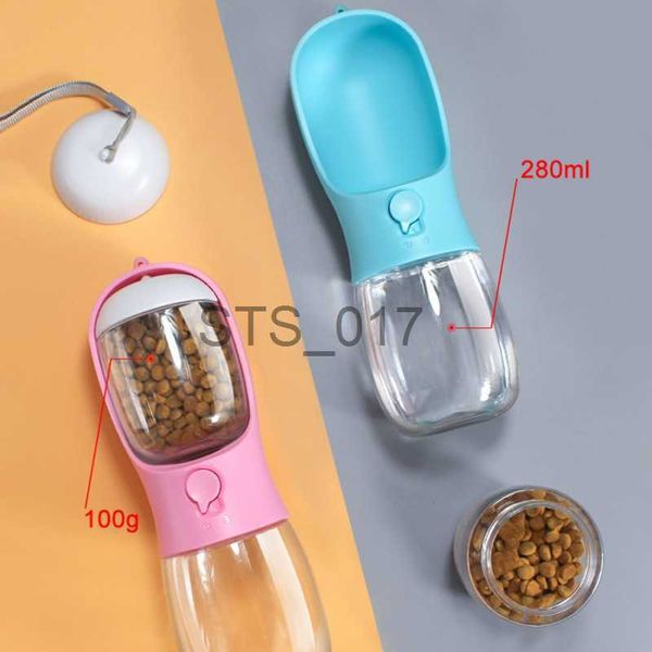 Mangiatoie per ciotole per cani Altre forniture per animali domestici Bottiglia d'acqua per cani portatile per passeggiate Pet Travel Distributore di bicchieri per bevande d'acqua Bottiglia per animali domestici Mangiatoie per cani Accessori x0717